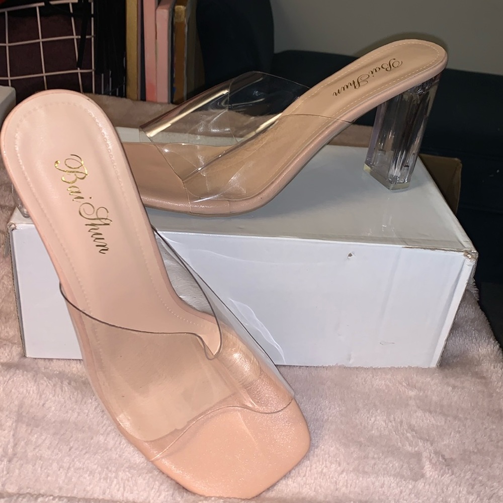 Clear heels